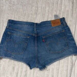 Levi's 501 Dark Blue Denim Women's Cutoff Shorts | Size 32